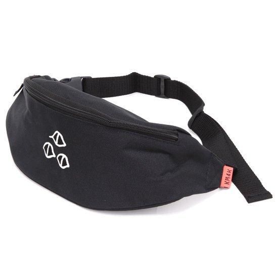 【KM4K カモシカ】WAIST BAG (ブラック)(ヒップバッグ ウエストバッグ)