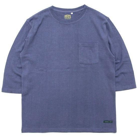 A HOPE HEMP アホープヘンプ｜Set in POCKET 3/4 Tee (ミッドナイト)(ポケット 七分袖Tシャツ)