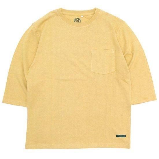 A HOPE HEMP アホープヘンプ｜Set in POCKET 3/4 Tee (オーツ)(ポケット 七分袖Tシャツ)