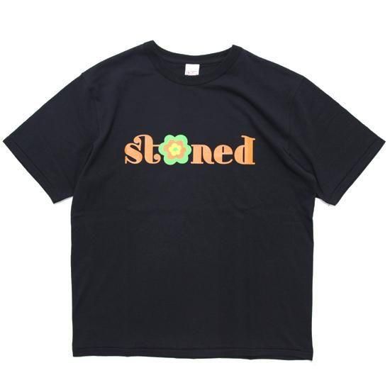 HAVE A GRATEFUL DAY ハブアグレイトフルデイ｜T-SHIRT -STONED (ブラック/オレンジ)(プリントTシャツ)