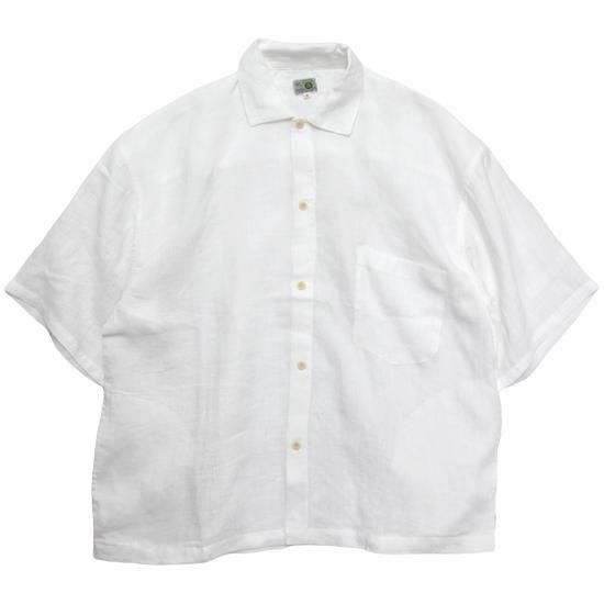 GOHEMP ゴーヘンプ｜GREEN HILL SHIRTS (ボーンホワイト)(ヘンプ100%の五分袖シャツ)｜REVE STORE