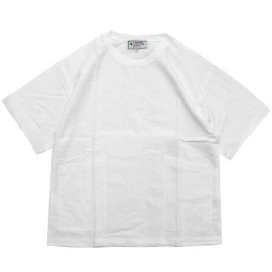 A HOPE HEMP アホープヘンプ|Woven S/S Double Pocket Tee (ナチュラル)(シャツ生地のTシャツ)