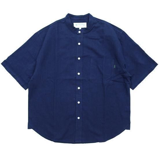 A HOPE HEMP アホープヘンプ｜No collar S/S Shirts (米国海軍)(否色つやプルオーバー)