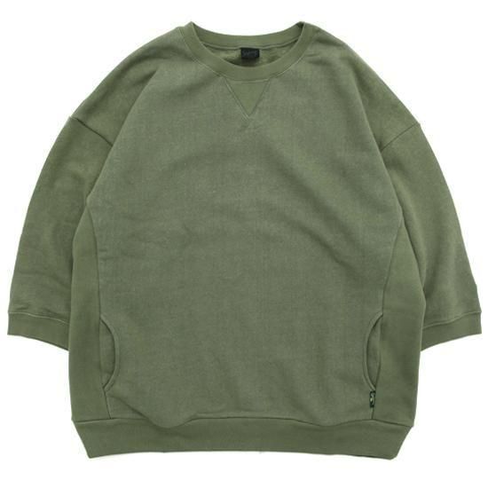 GOHEMP ゴーヘンプ｜THREE QUARTER SL CREW 25 (モスグリーン)(七分袖流汗) トップス-スウェット・トレーナー