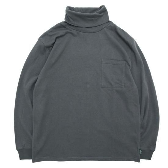 GOHEMP ゴーヘンプ｜10oz JERSEY TURTLE NECK L/SL TEE 25 (チャコール)(タートルネック)