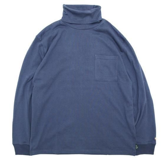 GOHEMP ゴーヘンプ｜10oz JERSEY TURTLE NECK L/SL TEE 25 (ネイビーブルー)(タートルネック)