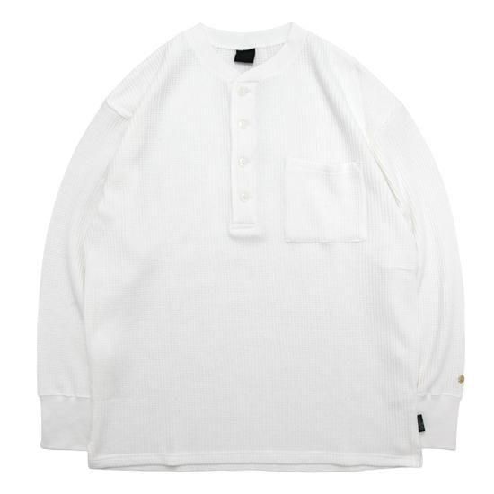 GOHEMP ゴーヘンプ|HENLEY 4BTN WAFFLE (ナチュラル)(ヘンプコットンのサーマルロンTEE)