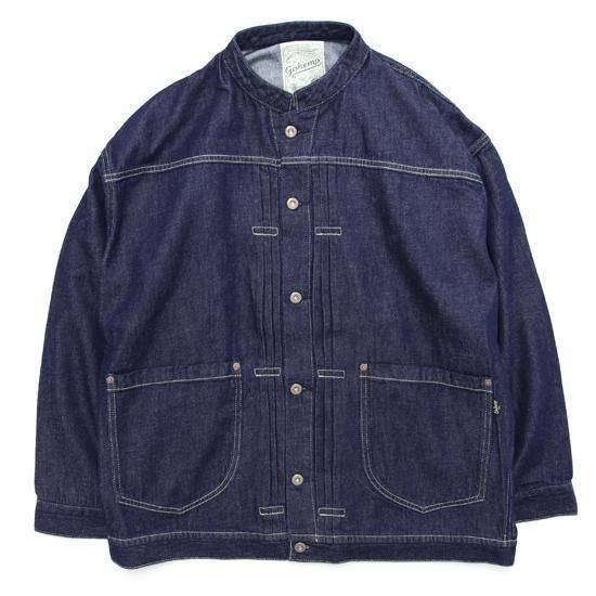 GOHEMP ゴーヘンプ｜9oz 3 TACK G-JAN (ワンウォッシュ)(バンドカラーのGジャン)