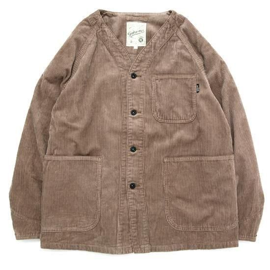 GOHEMP ゴーヘンプ｜CORDUROY NO COLLAR COVER ALL (コカモカ)(コーデュロイ カバーオール)