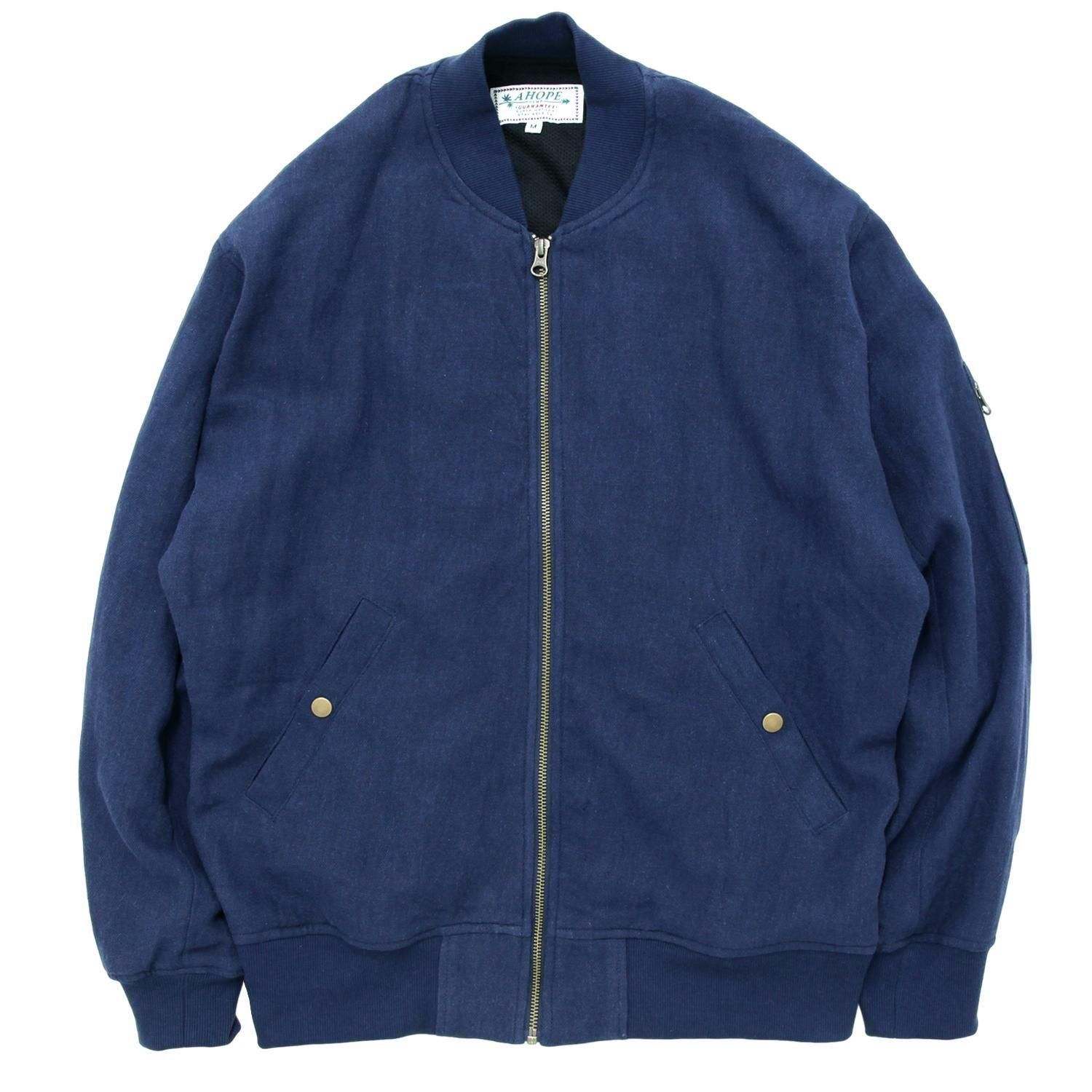 A HOPE HEMP アホープヘンプ｜Twill MA-1 JKT (ダークネイビー)(ヘンプ生地で作られたMA1)