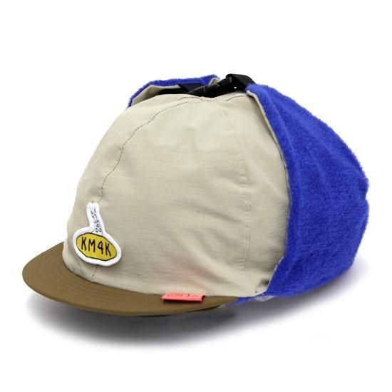 【KM4K カモシカ】CAP 11 Mr Big (ベージュ)(少し大きめの耳あて付きキャップ)