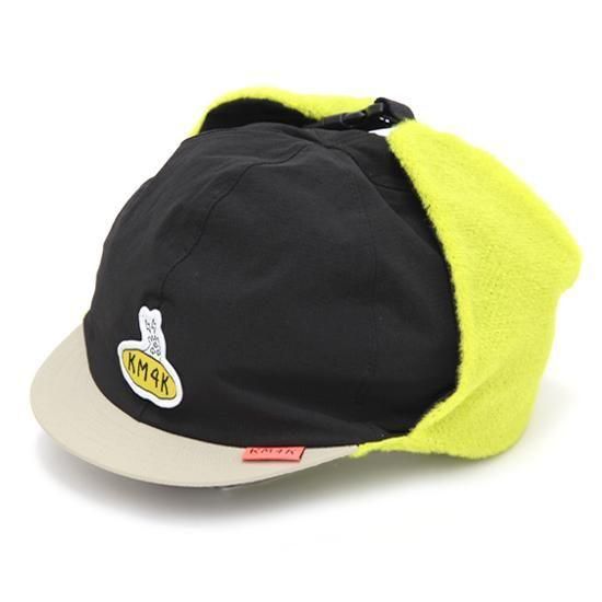 【KM4K カモシカ】CAP 11 Mr Big (ブラック)(少し大きめの耳あて付きキャップ)
