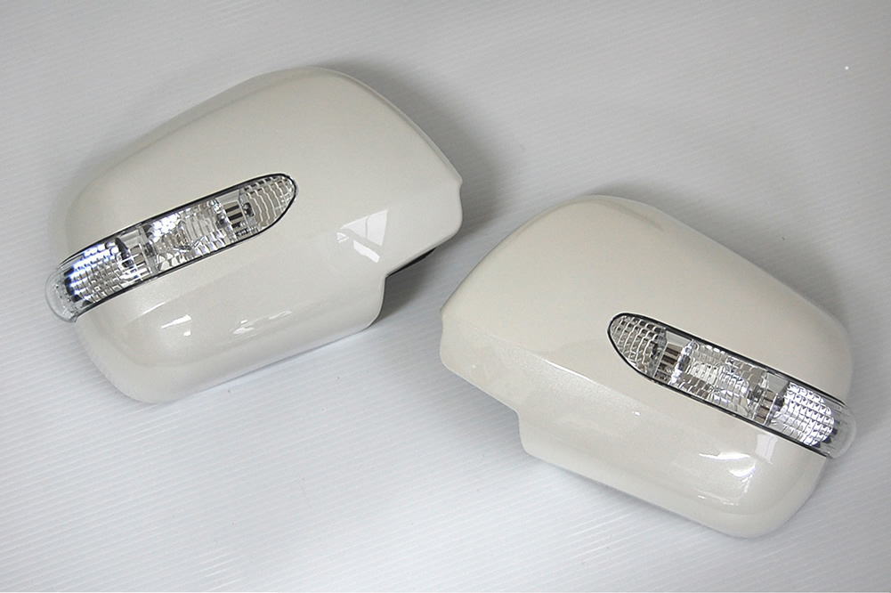 楽天市場 在庫処分 062塗装済み クルーガー クルーガーハイブリッド Ledウインカードアミラー 貼り付けタイプ 左右セット ウインカーミラー サイドミラー Kluger ハイランダー Highlande クルーガーl クルーガーv 未塗装 ホワイトパールクリスタルシャイン