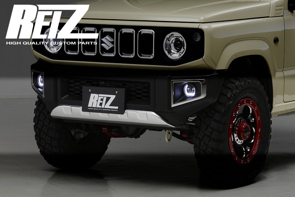 【REIZ(ライツ)】 ジムニーJB64W フロントバンパーアンダーガード マットシルバー仕上げ アルミ合金製 純正バンパー用 - カスタム パーツ ドレスアップ JIMNY エアロ スキッドプレート プロテクター ガード フロントバンパー スポイラー|シャイニングパーツ(カー用品)