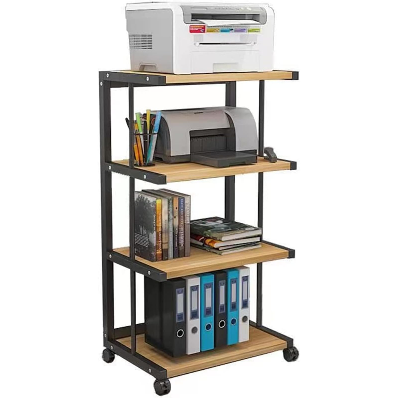楽天市場】プリンターワゴン プリンター台 スチール 3段 キャスター