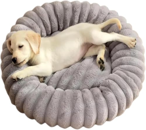 犬 寝台 冬 生あたたかい 防寒 丸型 差しわたし   糎～  糎 ふわふわ 愛玩動物寝台 洗え 上滑り打ちきり 犬猫兼用 犬 座蒲団 犬 冬用寝台 洗い濯ぎ能力のある (  糎,薄墨色)