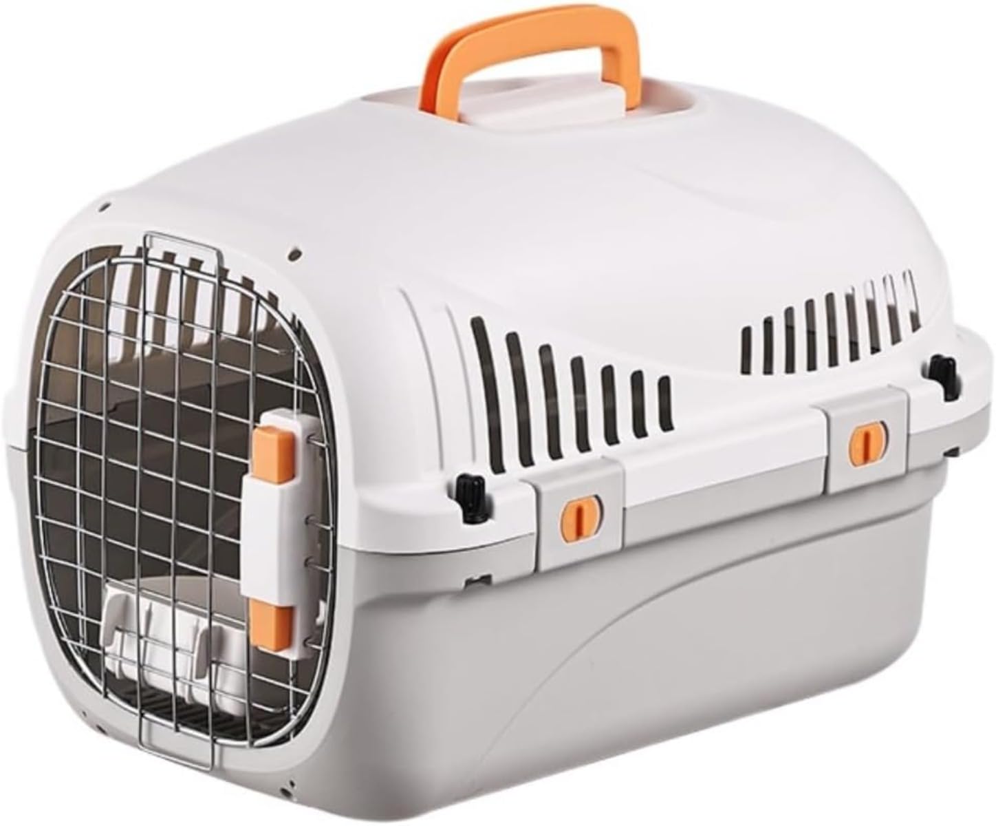 猫と小型犬用のペットキャリーケース 天窓付きで通気性が良く 取っ手付き 大容量 軽量 広め設計 旅行や通院、車内、室内、飛行機での利用に便利 航空輸送ボックスとしても使用可能 キャンピングキャリーに適したバッグI5|レボショップ