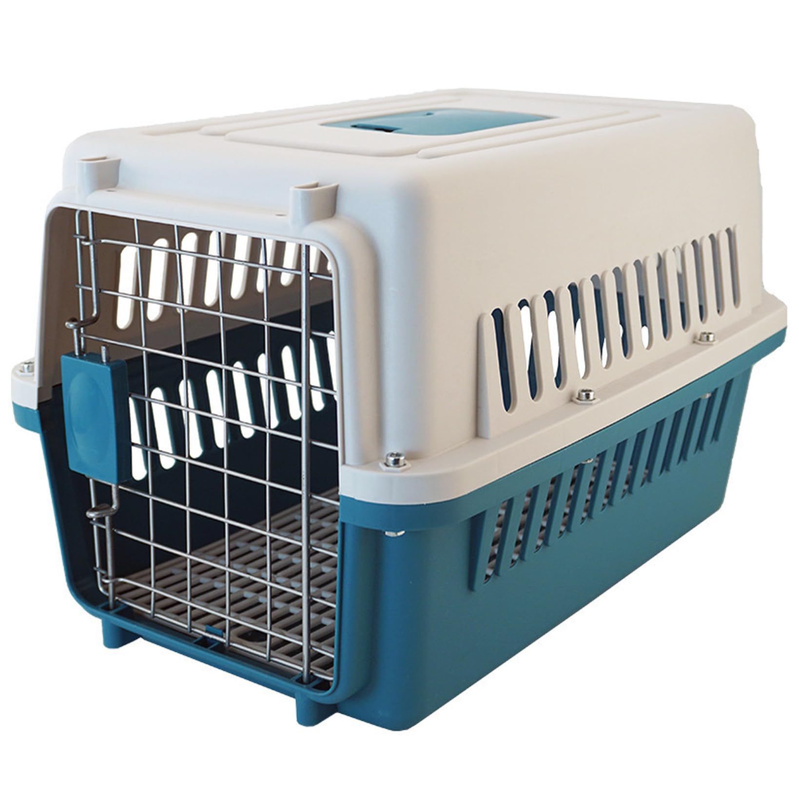 [] 8個 犬 クレート 小型犬 プラスチック ペットキャリー ハードキャリー 成猫 子猫 グリーン うさぎ 猫 M キャリーケース ペットクレート 航空輸送ボックス 取っ手付き 水洗いOK 頑丈 組立簡単 ペット用キャリーバッグ お出かけ用品｜レボショップ