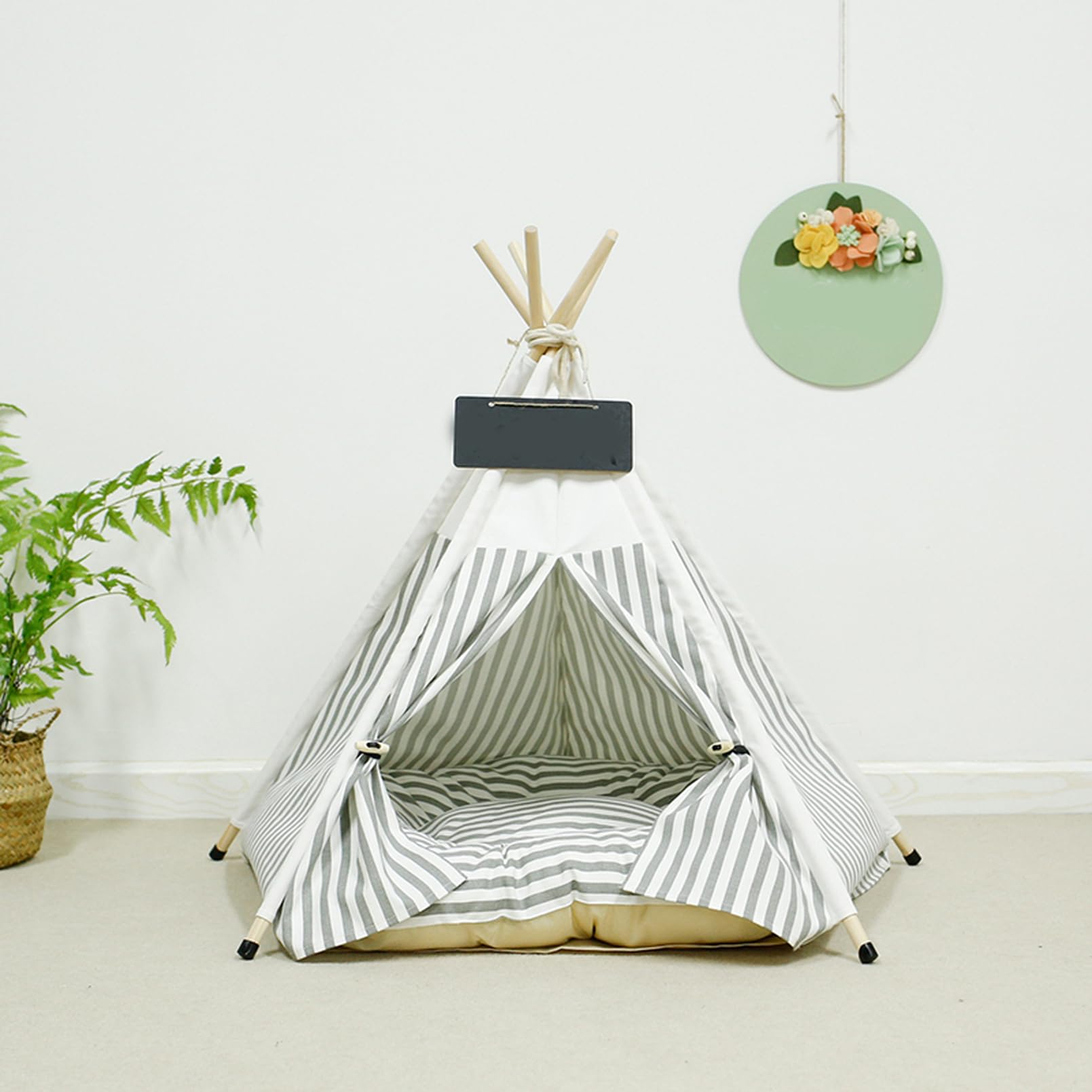 [JUI3N] 猫 ベッド 犬 ベッド テント 犬小屋 夏用 洗える ドーム L ペットベッド 犬用ベッド 猫用ベッド 夏用ベッド ドーム型 猫用ソファ クッション付き 滑り止め ふわふわ おしゃれ 大きめ ペットハウス かわいい 寝床 小型犬 ベージュ 猫対応 通年｜レボショップ