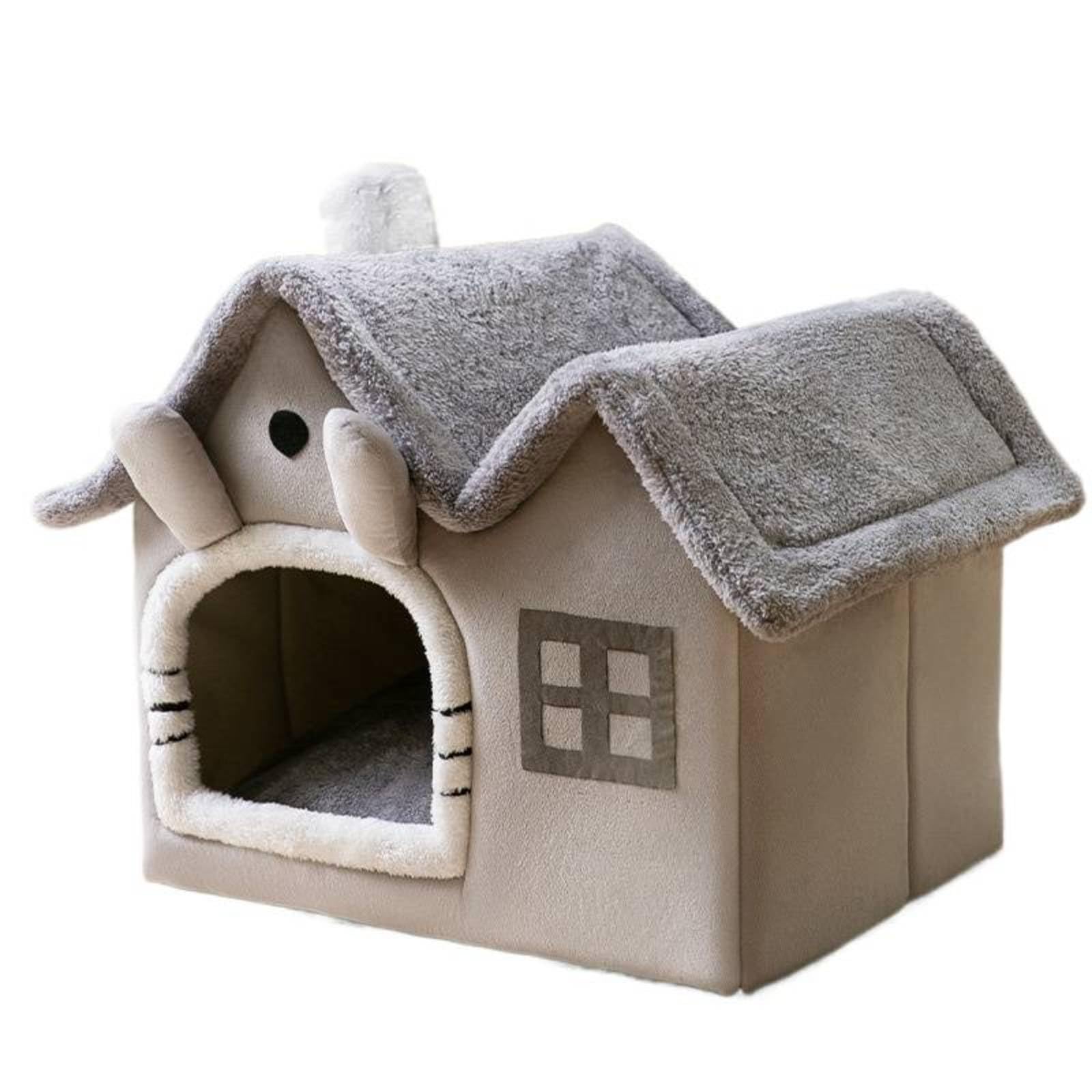 猫用寝台 ダブルルーフヴィラ型 愛玩動物住み処 冬用生あたたかい 取りはらい能力のある洗える ふわふわ 犬掘っ建て小屋 猫用寝袋 大きなあき場所 キャットハウス 愛玩動物寝台