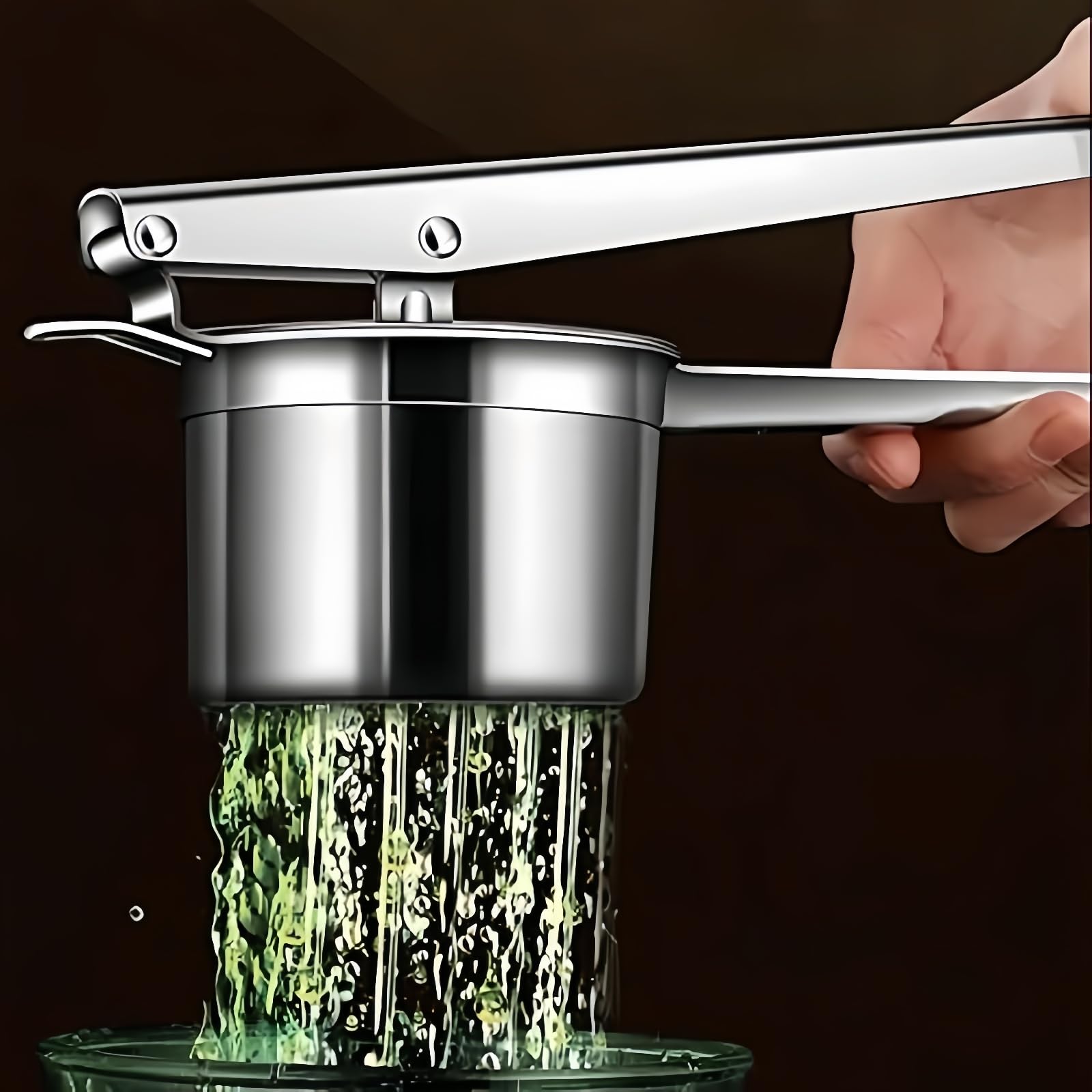 草片水切り器 草片干上がる機 ステンレス鋼製 草片しぼり器 手動 304ステンレス鋼 絞り器 スクイザー 朦々たる 思わしい 水切り ギョウザ 離乳食 準備すること 御厨子所 物の具 膳立て物の具 身寄り用 飲食店 S大きさ 4粍穴 握り分かりやすい 能率的 もの堅い 丸