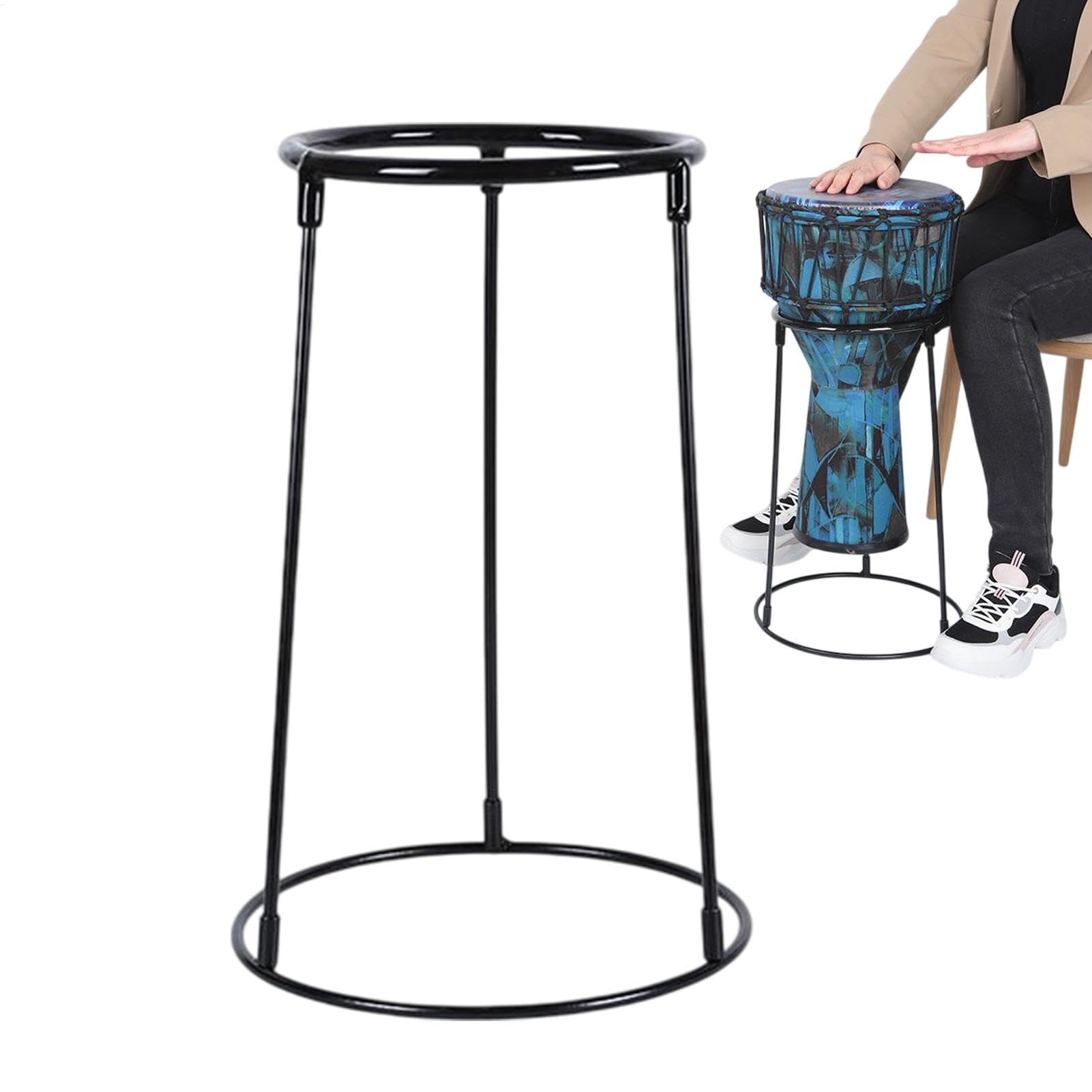 ジャンベスタンド ドラムスタンド 金属製 床置き型 高さ44cm 安定感のある楽器スタンド 打楽器用 パーカッション用 多目的スタンド 自宅 スタジオ 練習用｜レボショップ
