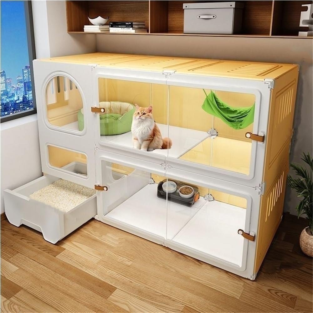 猫伏せ籠 キャットケージ 猫 室内用便器付き添い人 ハンモック付 2段 3段 多頭飼い 精神的な統合飾り気の無い キャットハウス 愛玩動物伏せ籠 室内用 今めかしい 猫掘ったて小屋 愛玩動物備品 澄み切った部屋の入り口 通気性 幅105糎 高さ70糎 奥ふかさ45糎