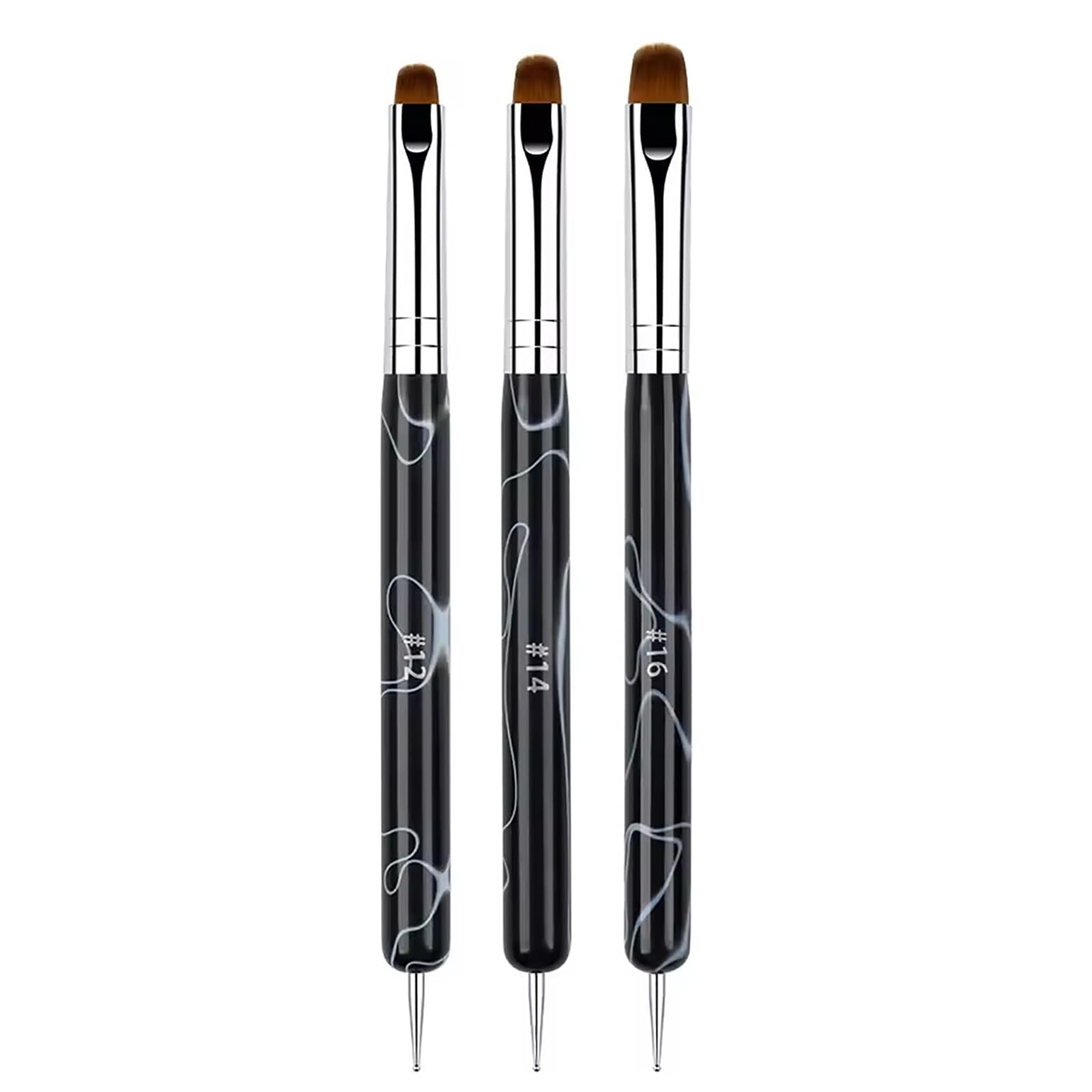 ネイルブラシ 一点書きもの 2way ネイルアート筆 ジェルネイル用 筆先 丸型 フレンチ ネイルツール ネイル装置 マニキュア セルフネイル 物の具 書き割り
