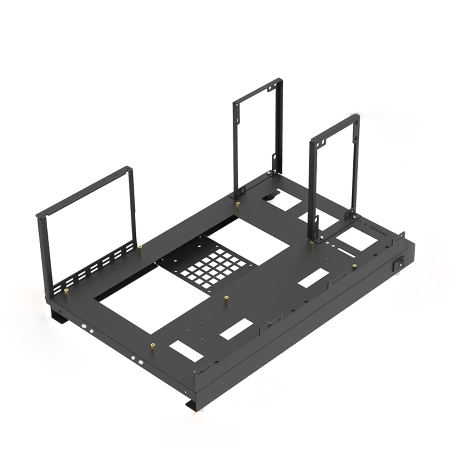 公々然たる枠組み マイコン容れもの マザーボードスタンド 冷やかす重視 自作マイコン一揃いの道具 ATX/MATX/ITX相応う 鉄製シャーシ 精神的な統合式 黒いこと