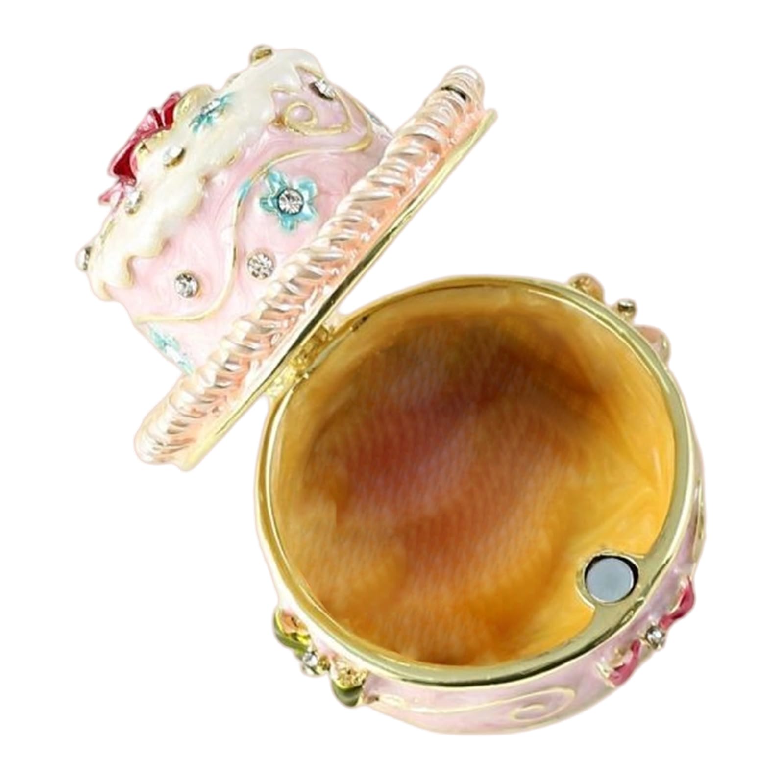 ジュエリーボックス ケーキ型 小物入れ エナメル調 メタル製 アクセサリーケース 置物 おしゃれ かわいい ギフト プレゼント インテリア雑貨 贈り物｜レボショップ