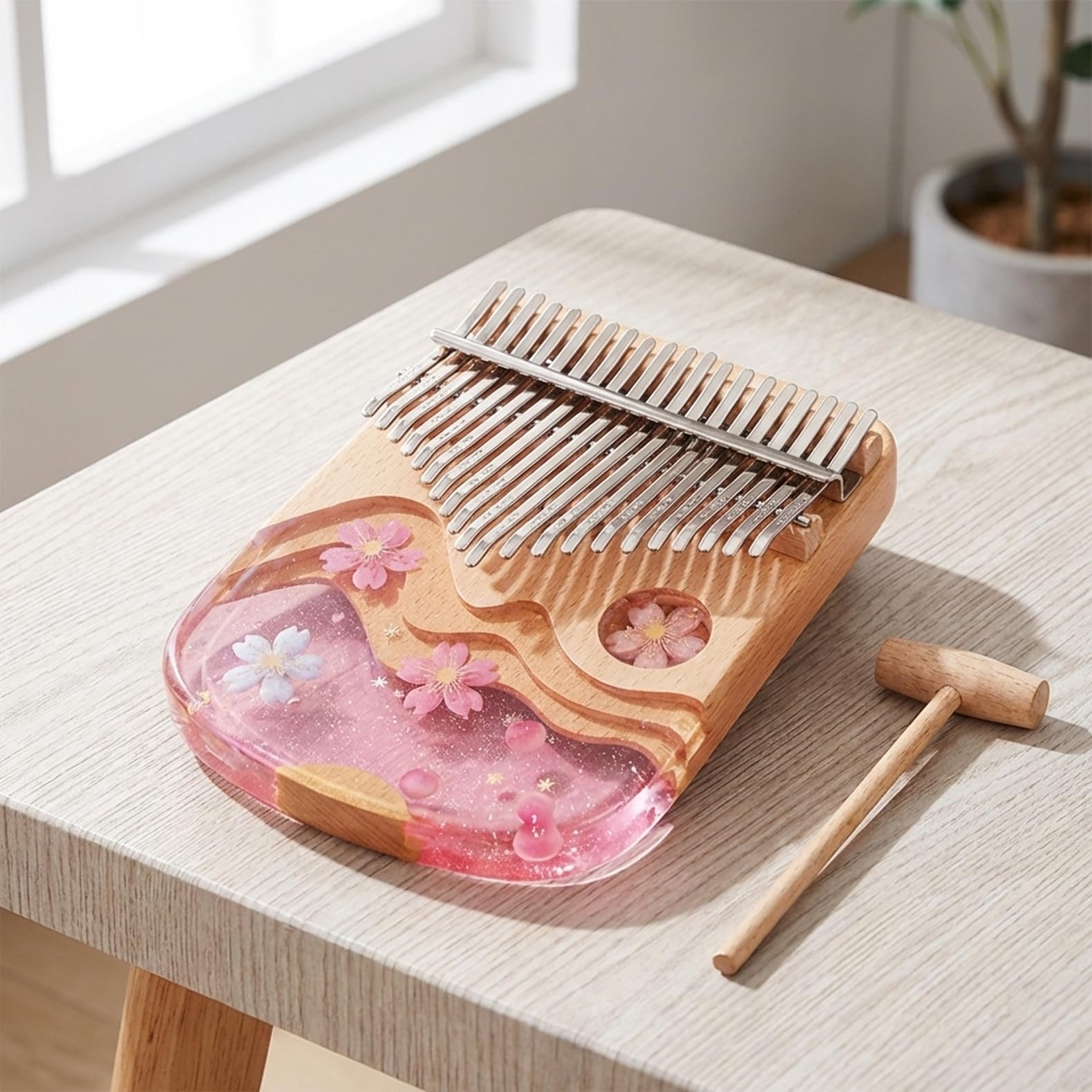 カリンバ 21音 澄み切ったレジン×生まれながら木 原則として型 思い遣り社会システム お手々お手伝いさん インストゥルメント 未経験者 取扱説明書仕掛ける ヒーリングインストゥルメント 今めかしい 室内装飾 差し上げ物