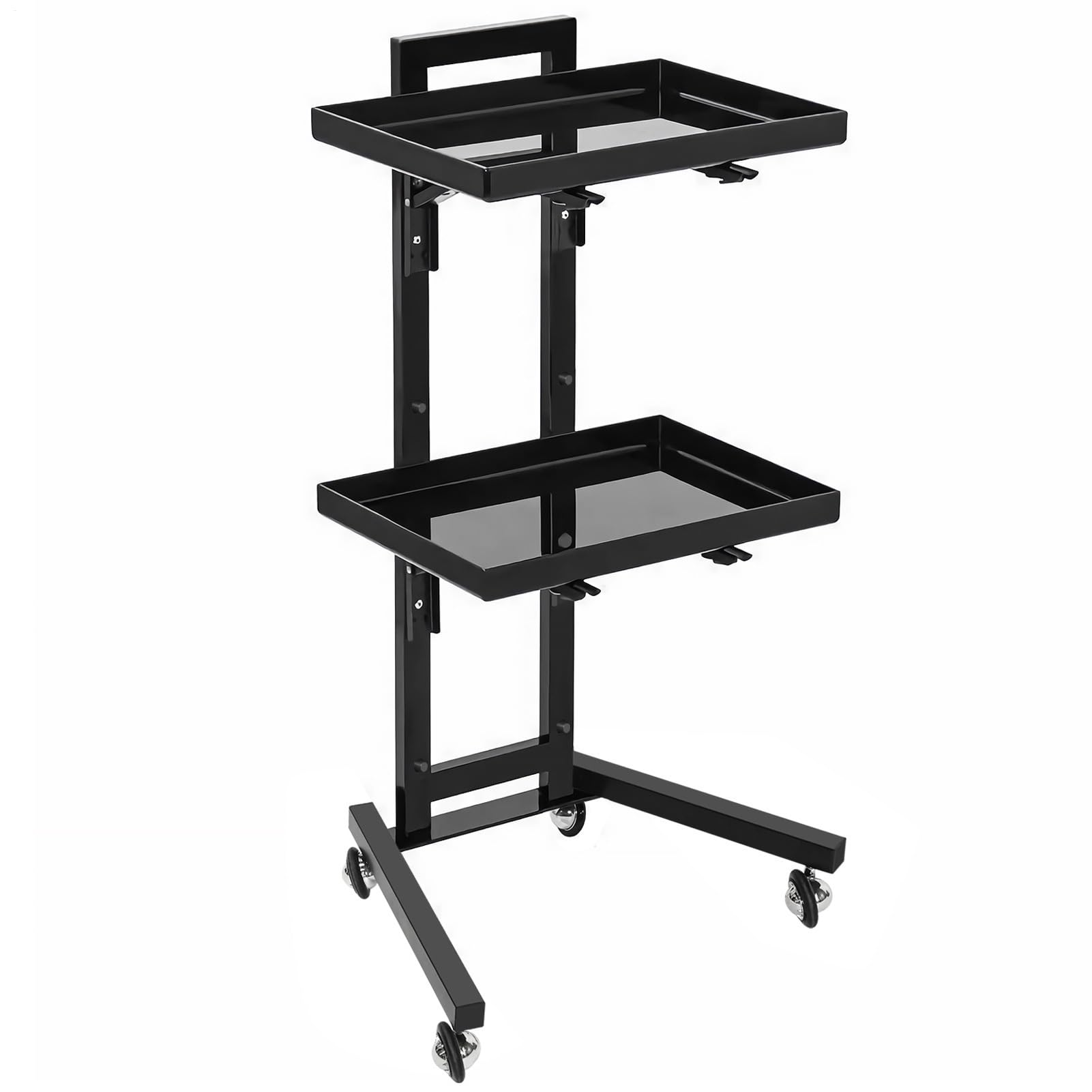 赤ちょうちん手押し車 美容室 納める手押し車 2段 キャスター付き添い人 赤ちょうちん備品 ネイルワゴン エステ手押し車 やり方台 分かりやすい 黒いこと