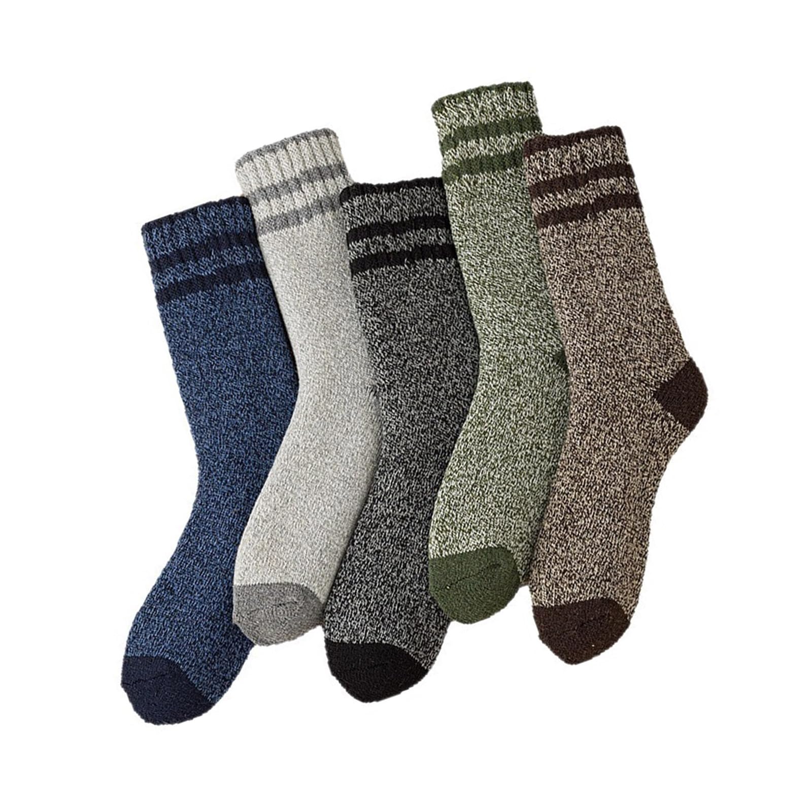メンズ 靴下 朦々たる 羊毛混 防寒 ソックス 5足仕掛ける 生あたたかい 保温 アウトドア 山歩き トレッキング 冬用 くつした 成人男性用 今めかしい 分かりやすい 労働者の一団丈