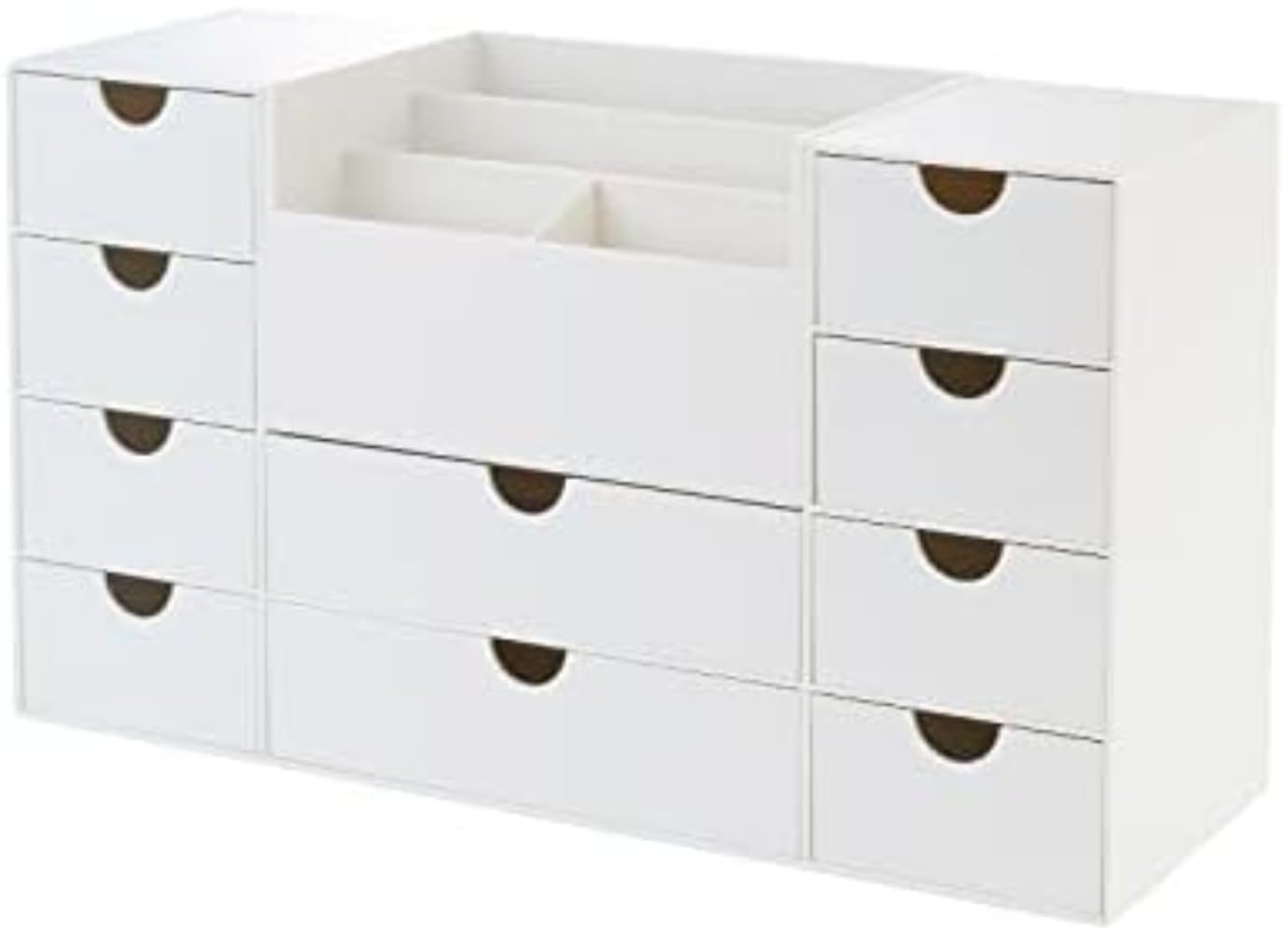 卓上収納ボックス 引き出し 小物れ リモコンラック プラスチック製 アクセサリー収納 (ホワイト) []｜レボショップ