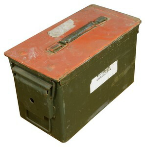 米軍放出品 アンモボックス PA-120アンモ缶 弾薬箱 サバゲー ミリタリー アモカン .50キャリバー 弾薬ケース M2A1 スチール製 弾薬箱