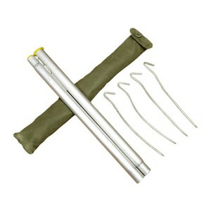 楽天市場】ドイツ軍放出品 テント用ポール&ペグセット 収納袋付き