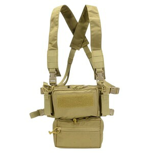 WoSporT チェストリグ D3CRM Tactical マルチファンクショナル TAN VE-62-T Chest Rig ロードキャリアリグ タクティカルリグ ギアリグ 弾薬携行装備 弾倉ベスト