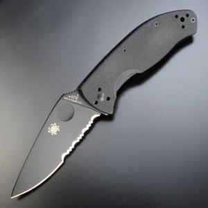 Spyderco 折りたたみナイフ Tenacious 半波 オールブラック C122GBBK スパイダルコ 折り畳み テネイシャス 折り畳みナイフ フォルダー フォールディングナイフ ホールディングナイフ 折り畳み式ナイフ 折りたたみ式ナイフ 板ばねロック 折畳ナイフ 折畳みナイフ