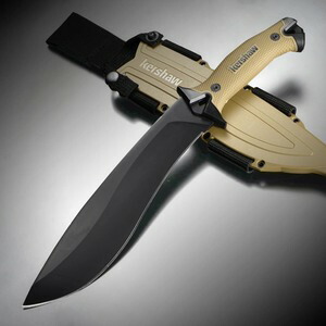 Kershaw ブッシュナイフ CAMP 10 マチェット フルタング ハードシース付 [ タン ] カーショウ キャンプ10 ハードシース マチェテ マシェット マシェティ 山刀 マチェーテ マシェーテ 山ナタ ブッシュクラフトナイフ 開墾刀 藪払い刀 草刈り刀 藪切りナタ ジャングルナイフ