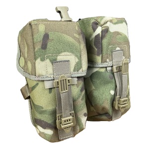 イギリス軍放出品 ライフルマガジンポーチ PLCE装備 L85/M4/AR15 ダブル MTP迷彩 6本収納 [ 可 ] 英国軍 英軍 英陸軍 軍物 軍払下げ 払下品 弾倉収納 弾倉入れ 弾倉ポーチ 弾倉ケース 弾倉パウチ マグポーチ ライフルマグポーチ サバゲーポーチ ミリタリーサープラス