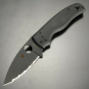 Spyderco 折りたたみナイフ Shaman コンプレッションロック 波刃 C229GSBK スパイダルコ シャーマン フォールディングナイフ 折り畳みナイフ 折り畳み式ナイフ 折りたたみ式ナイフ フォルダー 折畳ナイフ 折畳みナイフ 折畳式ナイフ 折込ナイフ 折込みナイフ