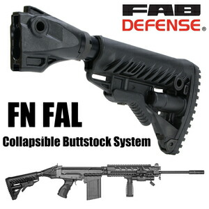 FAB Defense バットストックキット FN FAL / LAR用 GLR-16 FABディフェンス FNファル用 イスラエル製 近代化改修 モダナイズドカスタム M4ストック M4-FAL FK M4 Collapsible Buttstock バトルライフル 伸縮ストック 樹脂製ストック 樹脂製銃床 樹脂ストック Light｜アウトドア＆輸入雑貨 レプマート
