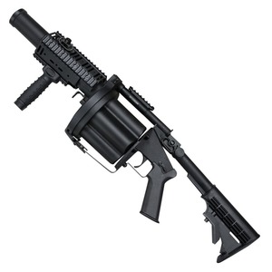 ランキング上位のプレゼント エアガン Ics Airsoft サバゲー ミリタリー 遊戯銃 散弾銃 ガスショットガン 回転式弾倉 リボルバー デネルmgl ストック付き 6連装填 ガスランチャー Launcher Grenade Ics 192 6発装填 ロング Mgl グレネードランチャー ガスガン Sorif Dk