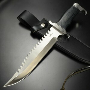 HIBBEN ボウイナイフ Survivor Bowie なめし革カクテルドレス嘱する GH5026 ギル・ヒブン サバイバーボウイ 大型九寸五分 生き残ること九寸五分 狩り立てる九寸五分 コンバットナイフ かん木手工芸品九寸五分 狩猟九寸五分 男の子九寸五分 ブーイナイフ ジム・ボウイ ラージナイフ