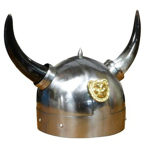 バイキングヘルメット 観賞 鉄兜 西洋鎧 西洋鎧 板金鎧 西洋甲冑 コスプレ 鎧兜 Viking Helmet 2本角 プレートアーマー 位が高いバイキングを表すライオンエンブレム ライオンエンブレム Lion バイキングヘルム 防具 コスプレ 観賞 展示 インテリア 中世 アウトドア