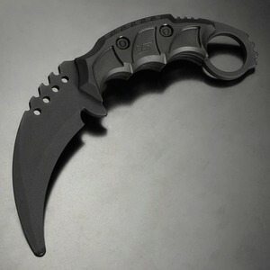 ダミーナイフ　タントーカランビット　両刃風装飾ベベル ダミーナイフ タントーカランビット 両刃風装飾ベベル ダミーナイフ