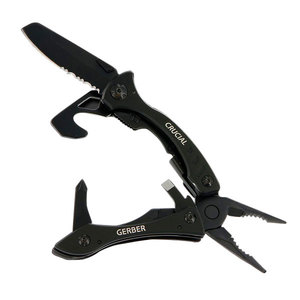 GERBER マルチプライヤー クルーシャル ブラック CRUCIAL | ペンチ 携帯工具 マルチツールナイフ 十徳ナイフ 十得ナイフ 万能ナイフ サバイバルツール 万能プライヤー 万能ツール マルチツール 万能ペンチ 多機能ペンチ マルチファンクションツール 多機能ツール