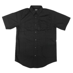 5.11 Tactical 半袖シャツ Pro Short Sleeve Shirt テフロン撥水加工 71175 [ Sサイズ / ブラック ] 5.11タクティカル ショートスリーブシャツ 撥水加工 Tacliteシャツ シャツ BDU ACU 半袖 アーミー コンバット ファティーグ 戦闘服 軍服 タクティカル