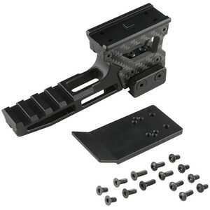 ハイマウントベース 2.26inch サイト&レーザーデバイスマウント MR-0043 カーボンファイバー ハンドルバーマウント スコープマウントベース ガンパーツ カスタムパーツ T2 ドットサイト PEQ型 マウントレールベース スコープレールベース 銃用マウントベース