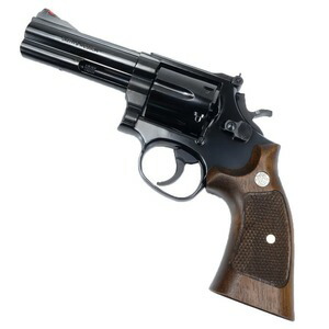 Marushin 発火式モデルガン S&W M586 4インチ 完成品 WディープブラックABS  木製グリップ 112408 マルシン Smith&Wesson スミス&ウェッソン リボルバー 回転式けん銃 回転式拳銃 遊戯銃 模造銃